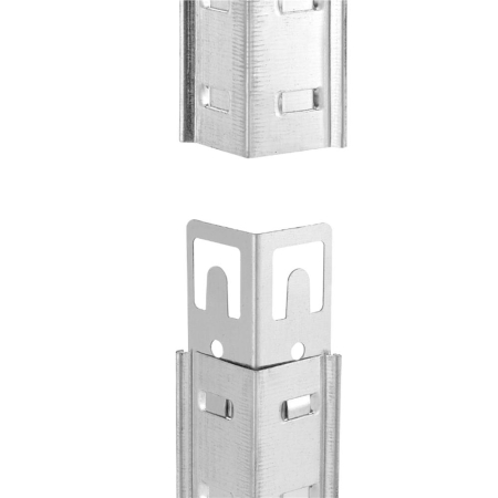 Raft metalic de depozitare cu 5 polite reglabile MDF, structura zincata, capacitate 500 kg, 40x40x180 cm, gri [20]