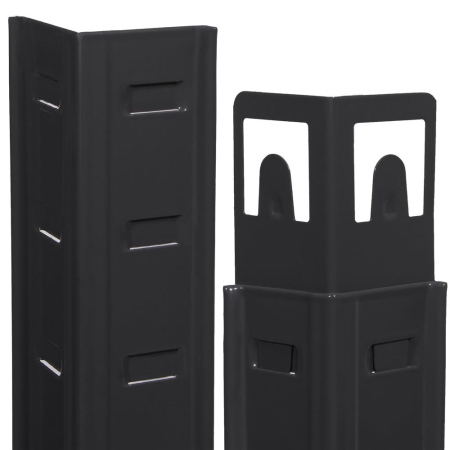 Raft metalic depozitare cu 5 polite MDF, capacitate 675 kg, 75x30x150 cm, negru [17]