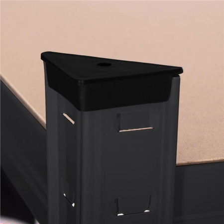 Raft metalic depozitare cu 5 polite MDF, capacitate 675 kg, 75x30x150 cm, negru [14]