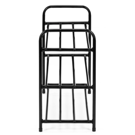 Raft metalic pentru pantofi cu 3 niveluri, capacitate 15 kg, 66x28x53 cm, negru [10]