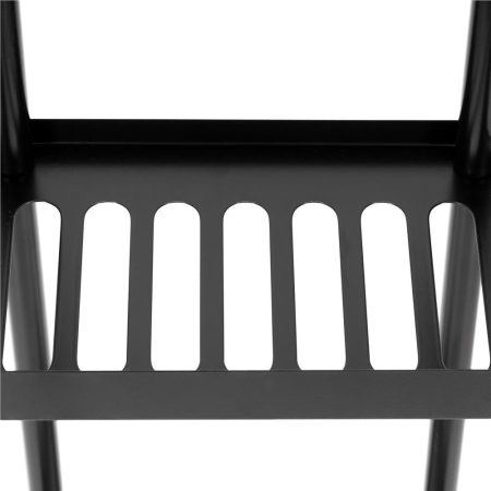 Raft metalic pentru prosoape, structura cu finisaj mat, accesorii montaj incluse, 25x16x76 cm, negru [16]