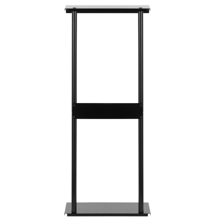 Raft metalic pentru prosoape, structura cu finisaj mat, accesorii montaj incluse, 31x15x77 cm, negru [1]