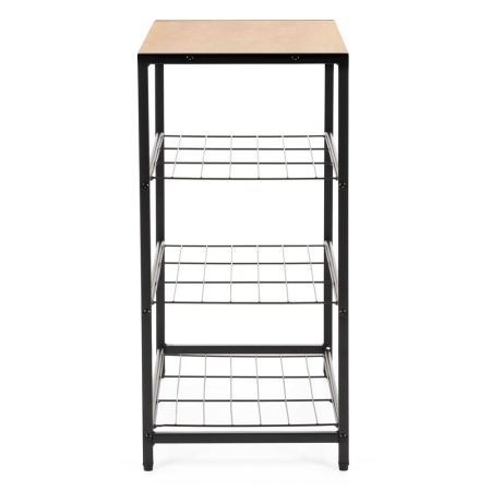 Raft multifunctional cu 2 polite si blat superior pentru depozitare, structura metalica rezistenta din otel si rafturi din MDF, picioare reglabile ant [15]