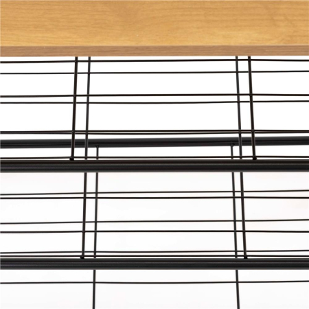 Raft multifunctional cu 2 polite si blat superior pentru depozitare, structura metalica rezistenta din otel si rafturi din MDF, picioare reglabile ant [11]