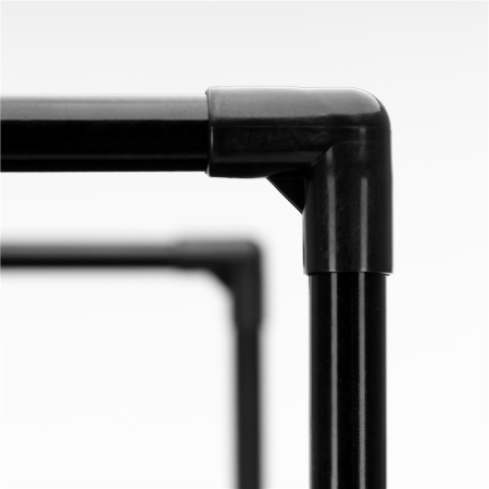 Raft pantofi cu 4 polite, structura metalica si rafturi textile, 72x28x75 cm, negru [6]