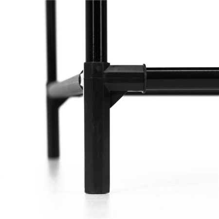 Raft pantofi inalt cu 10 polite, structura metalica si rafturi textile, 45x28x178 cm, negru [8]