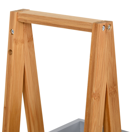  Raft pentru baie din MDF si bambus, 30x18x81cm, gri [7]