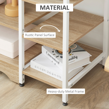  Raft pentru Bucatarie Economie de Spatiu Dulap cu 7 Rafturi din Metal Lemn [4]