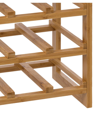 Raft sticle de vin Linha din bambus pentru 12 sticle, 35x24x47 cm, natur [2]