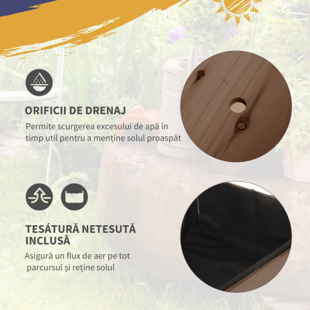  Raised Garden Bed Planter Box w/ 8 Grow Grids, Storage Shelf & Lockable Wheels [5]