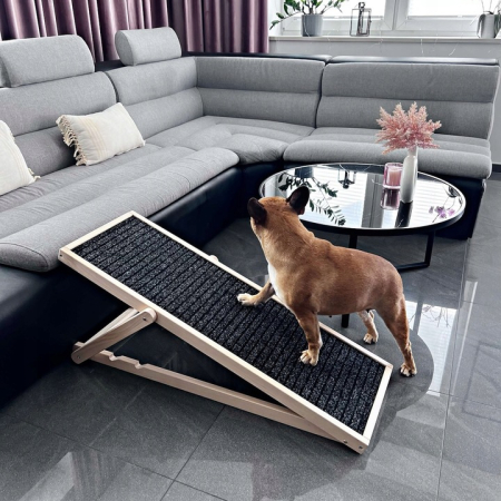 Rampa pentru caini si pisci cu 3 nivele de reglare 42-59cm, antiderapanta, lungime 103cm [4]