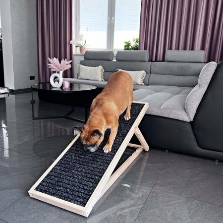 Rampa pentru caini si pisci cu 3 nivele de reglare 42-59cm, antiderapanta, lungime 103cm [5]