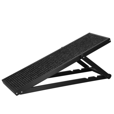 Rampa pentru caini si pisci cu 3 nivele de reglare 42-59cm, antiderapanta, lungime 103cm, negru [2]