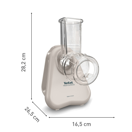 Razatoare electrica 3-in-1 Tefal Fresh Express DN853BE0, 150W, sistem de ventilatie, 3 conuri detasabile pentru razuire fina & grosiera, feliere, gri [2]