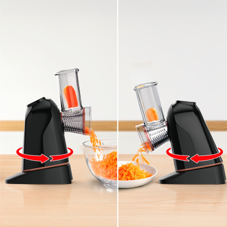 Razatoare electrica 3-in-1 Tefal Fresh Express Twist DN8638E0, 150 W, 3 conuri detasabile pentru razuire fina & grosiera, feliere, negru [1]