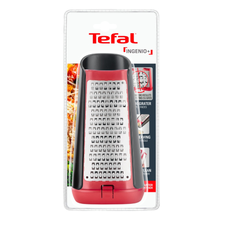 Razatoare Tefal Ingenio+ K4281034, inox, 2 fete de razuire, compatibilitate cu masina de spalat vase, rosu & negru [14]