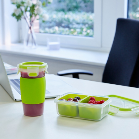 Recipient pentru smoothie Tefal MasterSeal To Go N1071510, 450 ml, 100% etans, capac cu clips, verde [5]