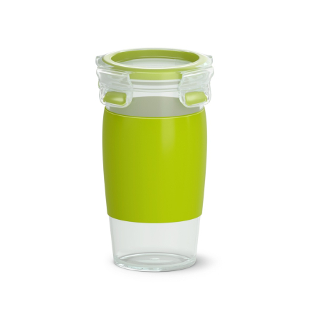 Bucatarie - Recipient pentru smoothie Tefal MasterSeal To Go N1071510, 450 ml, 100% etans, capac cu clips, verde