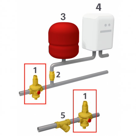 Reductor de presiune cu membrana Giacomini R153MY004, filet interior, G 3/4", 1.5-7 bar, alama CR, PN25, pentru apa potabila si aer comprimat [2]