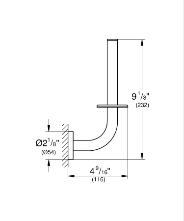 Rezerva hartie igienica Grohe 40385DC1, Essentials, pe perete, metal, mat, otel satinat [2]