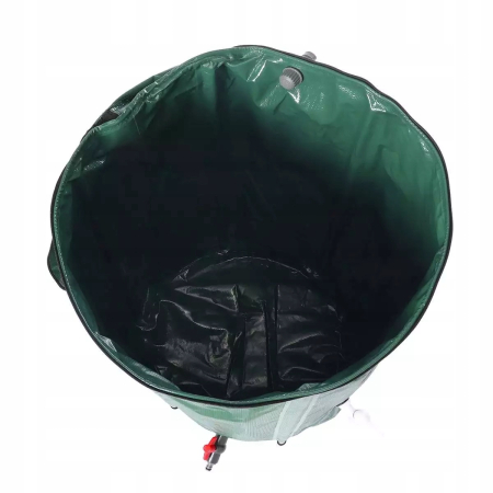 Rezervor apa pluviala pliabil 1000L cu robinet filtru si capac fermoar dublu, PVC rezistent UV, 6 tevi sustinere, 100x125 cm, verde [5]