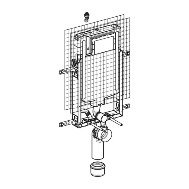 Rezervor incastrat Geberit Sigma cu cadru Kombifix pentru wc suspendat 109 cm [1]