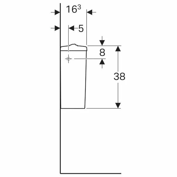 Rezervor pe vas wc Geberit Selnova ceramica cu alimentare laterala [4]