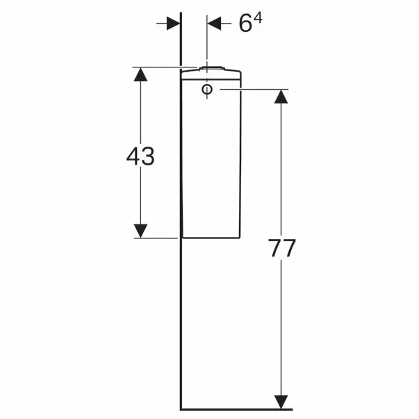 Rezervor pe vas wc Geberit Smyle Square ceramica cu alimentare laterala [4]