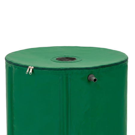 Rezervor pliabil pentru colectarea apei de ploaie, 100 L, PVC 1000D, cu 2 robinete si sistem preaplin, verde [3]