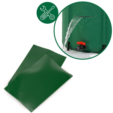 Rezervor pliabil pentru colectarea apei de ploaie, 100 L, PVC 1000D, cu 2 robinete si sistem preaplin, verde [9]