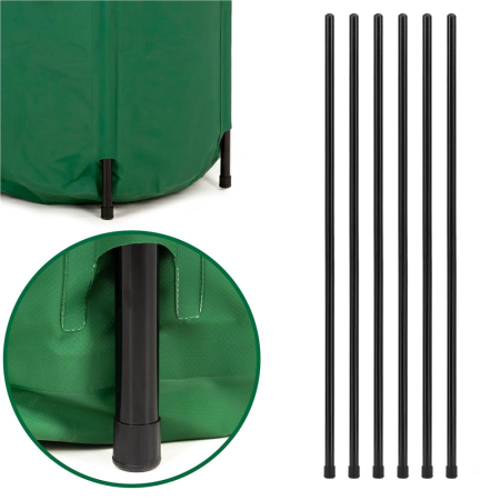 Rezervor pliabil pentru colectarea apei de ploaie, 250 L, PVC 1000D, cu 2 robinete si sistem preaplin, verde [6]