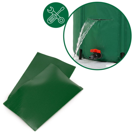 Rezervor pliabil pentru colectarea apei de ploaie, 500 L, PVC 1000D, cu 2 robinete si sistem preaplin, verde [12]