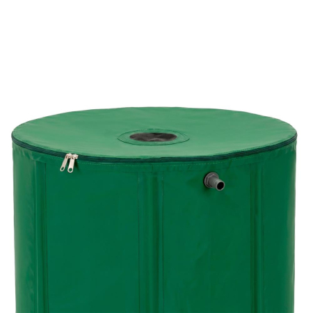 Rezervor pliabil pentru colectarea apei de ploaie, 500 L, PVC 1000D, cu 2 robinete si sistem preaplin, verde [6]