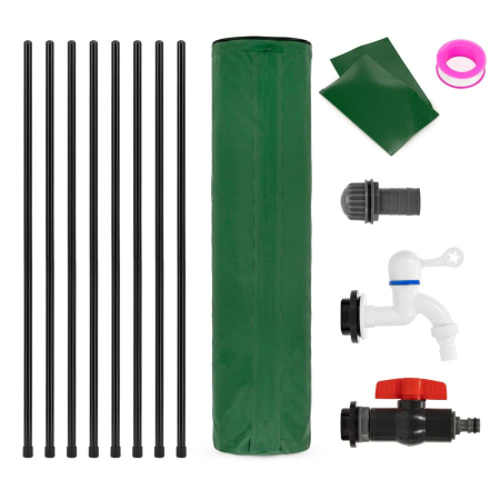 Rezervor pliabil pentru colectarea apei de ploaie, 500 L, PVC 1000D, cu 2 robinete si sistem preaplin, verde [18]