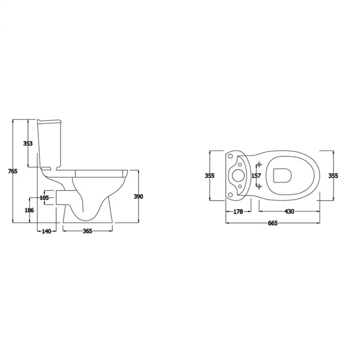 Rezervor Rak Ceramics Morning, aparent, alimentare inferioara, ceramic, alb, MORWT1800AWHA [4]