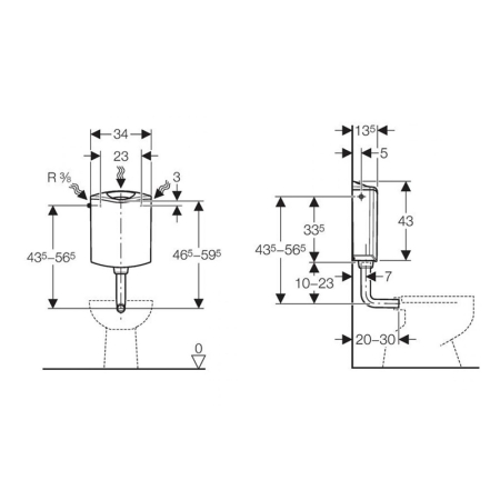 Rezervor WC Geberit, AP116PLUS, cu compartiment pentru odorizant pastila [2]