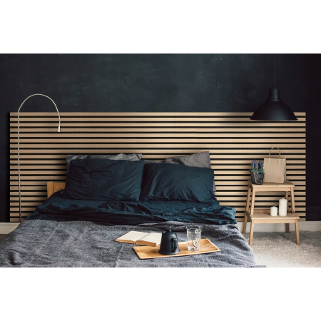 Riflaj MDF decorativ LDA PREMIUM de tip Panou Acoustic, Stejar Natur Saragossa, 260x40 cm [8]