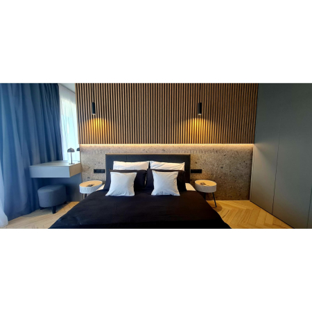 Riflaj MDF decorativ LDA PREMIUM de tip Panou Acoustic, Stejar Natur Saragossa, 260x40 cm [13]