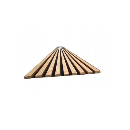 Riflaj MDF decorativ LDA PREMIUM de tip Panou Acoustic, Stejar Natur Saragossa, 260x40 cm [4]