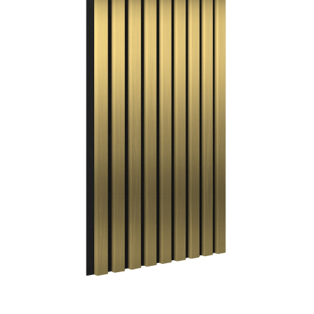 Living & hol - Riflaj MDF decorativ LDA PREMIUM de tip Panou Acustic, Auriu, 260x40 cm
