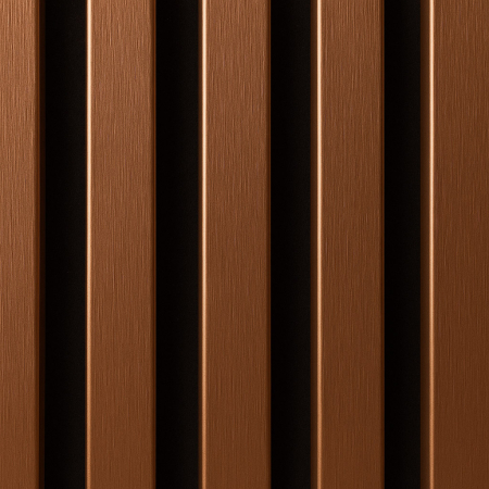 Riflaj MDF decorativ LDA PREMIUM de tip Panou Acustic, Cupru periat, 260x40 cm [1]