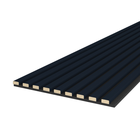 Riflaj MDF decorativ LDA PREMIUM de tip Panou Acustic, Indigo, 260x40 cm [4]