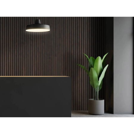 Riflaj MDF decorativ LDA PREMIUM de tip Panou Acustic, Stejar Maro inchis, 260x40 cm [7]