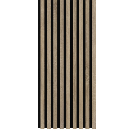 Riflaje - Riflaj MDF decorativ LDA PREMIUM de tip Panou Acustic, Stejar Sonoma, 260x40 cm