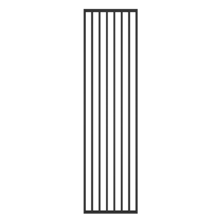 Riflaje - Riflaj perete despartitor MDF, LDA PREMIUM, Negru, 275x58 cm