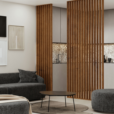 Riflaj perete despartitor MDF, LDA PREMIUM, Stejar Royal, 275x58 cm [4]