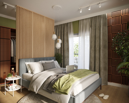 Riflaj perete despartitor MDF, LDA PREMIUM, Stejar Saragossa, 275x58 cm [7]