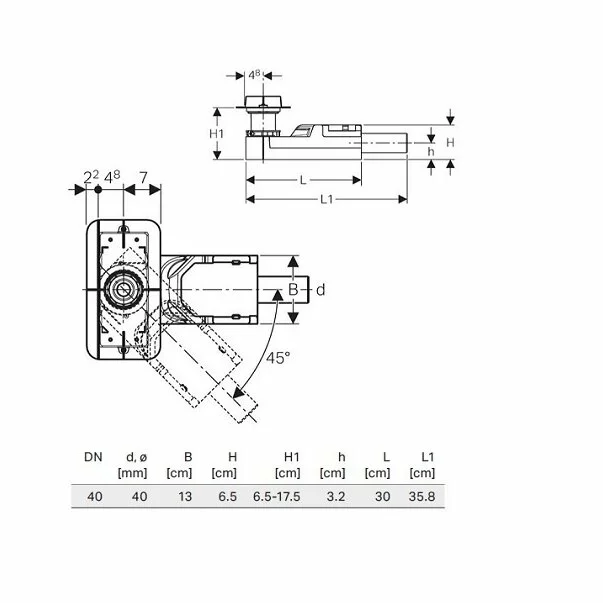 Rigola pentru dus Geberit CleanLine 65-90 mm [1]