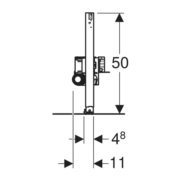 Rigola pentru dus Geberit Duofix CleanWall 50 cm cu scurgere la perete [4]