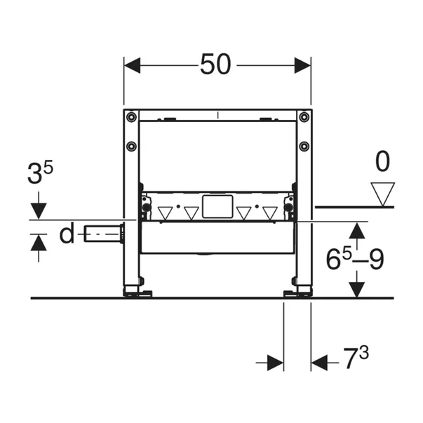 Rigola pentru dus Geberit Duofix CleanWall 50 cm cu scurgere la perete [3]